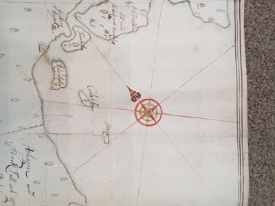 Lot 268 - Manuscript Map A manuscript map of a coastal...