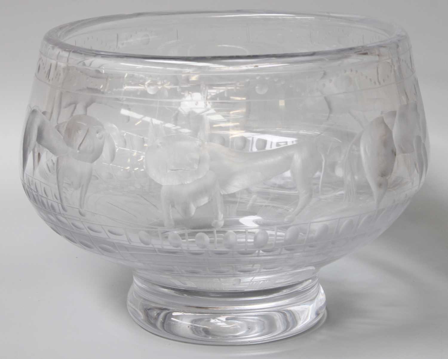 Lot 180 - An Erik Hoglund Swedish Crystal Bowl,