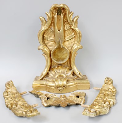 Lot 156 - A Giltwood and Gesso Pocket Watch Stand, 19th...