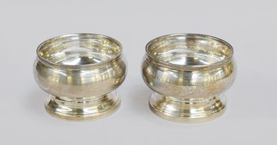 Lot 95 - A Pair of George V Silver Salt-Cellars, by...
