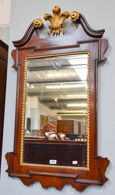 Lot 1284 - A Parcel Gilt Mahogany Wall Mirror, with gilt...