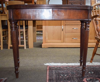 Lot 1457 - A George III Mahogany Fold Over Tea Table, the...