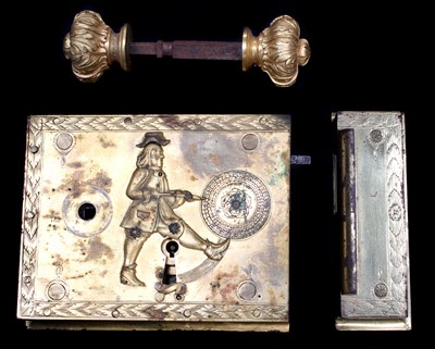 Lot 185 - A Brass and Steel Cavalier Detector Lock, by...