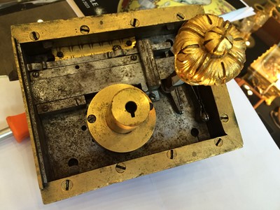 Lot 185 - A Brass and Steel Cavalier Detector Lock, by...