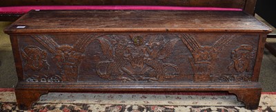 Lot 1437 - An 18th Century Continental Carved Oak Six...