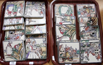 Lot 146 - Twenty One Carter's Poole Dutch Series Tiles...