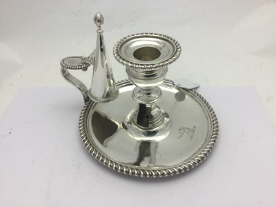 Lot 2018 - A George IV Silver Chamber-Candlestick