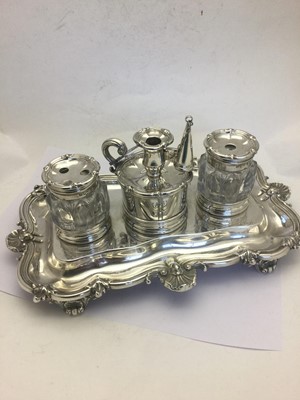 Lot 2032 - A George IV Silver Inkstand