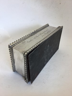 Lot 2063 - A Swedish Silver Cigarette-Box