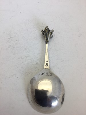Lot 2060 - A Swedish Parcel-Gilt Silver Spoon