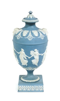 Lot 127 - A Wedgwood Jasperware Pedestal Urn and Cover,...