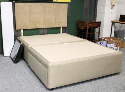 Lot 1295 - A Divan Double Bed, 137cm by 195cm by 120cm;...