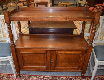 Lot 1341 - An Early 20th Century Oak Two Tier Buffet Side...