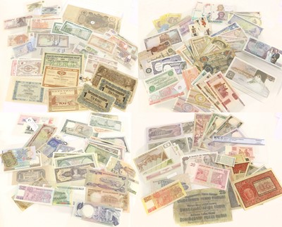 Lot 451 - Assorted World Banknotes, over 200 examples; a...