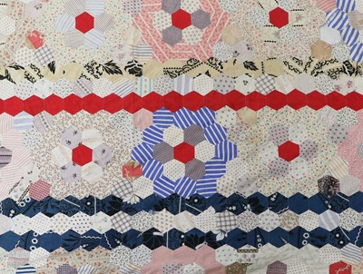 Lot 2165 - A Large Late 19th Century Patchwork Cover,...