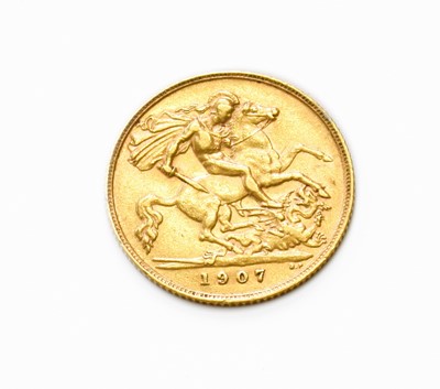 Lot 365 - Edward VII Half Sovereign, dated 1907