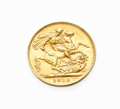 Lot 366 - Edward VII Sovereign, dated 1910