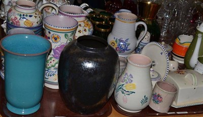 Lot 180 - A collection of Poole pottery including several Carter Stabler Adams pieces including two large...