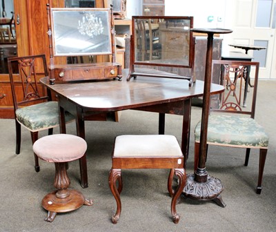 Lot 1465 - A Regency Mahogany Dressing Table Mirror, on...