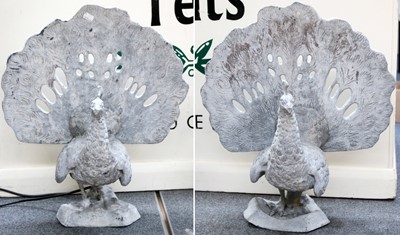 Lot 1305 - A Pair of Lead Garden Statues, formed as...