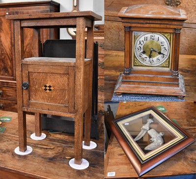 Lot 1142 - An Oak Bedside Table, early 20th century, with...