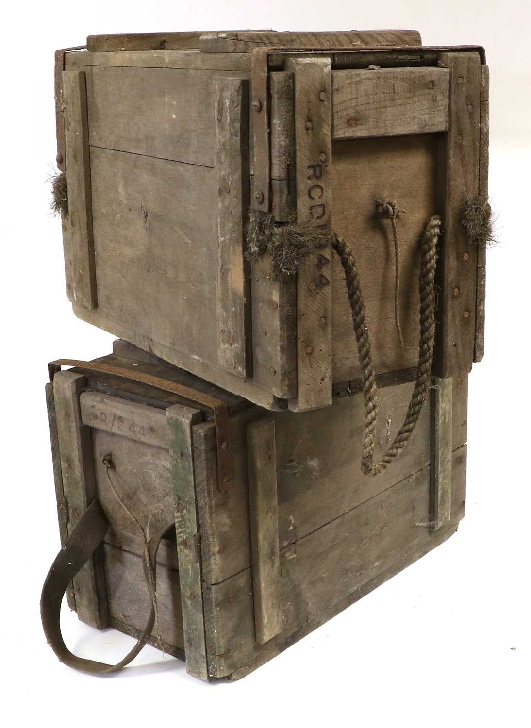 Lot 87 - Two Second World War Ammunition Boxes, each