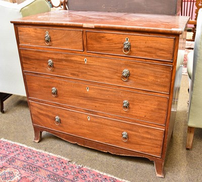 Lot 1364 - A 19th Century Mahogany Four Height Chest of...