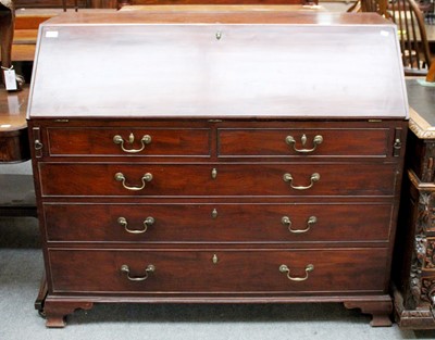 Lot 1219 - A 19th-century Mahogany Bureau, with fully...