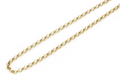 Lot 333 - A 9 Carat Gold Belcher Link Chain, length 47cm