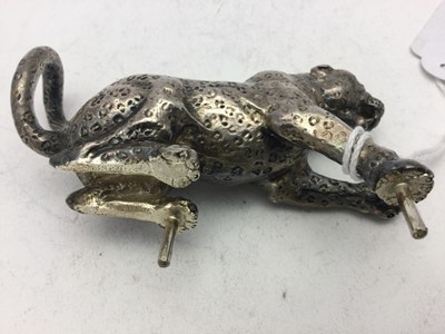 Lot 2140 - A Zimbabwean Silver Model of a Cheetah