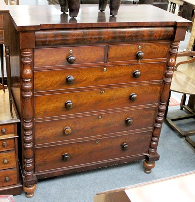 Lot 1204 - A Victorian Mahogany Scotch Chest, with...