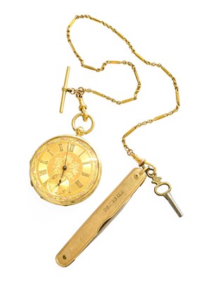 Lot 277 - An Open-Faced Pocket Watch, circa 1870;...