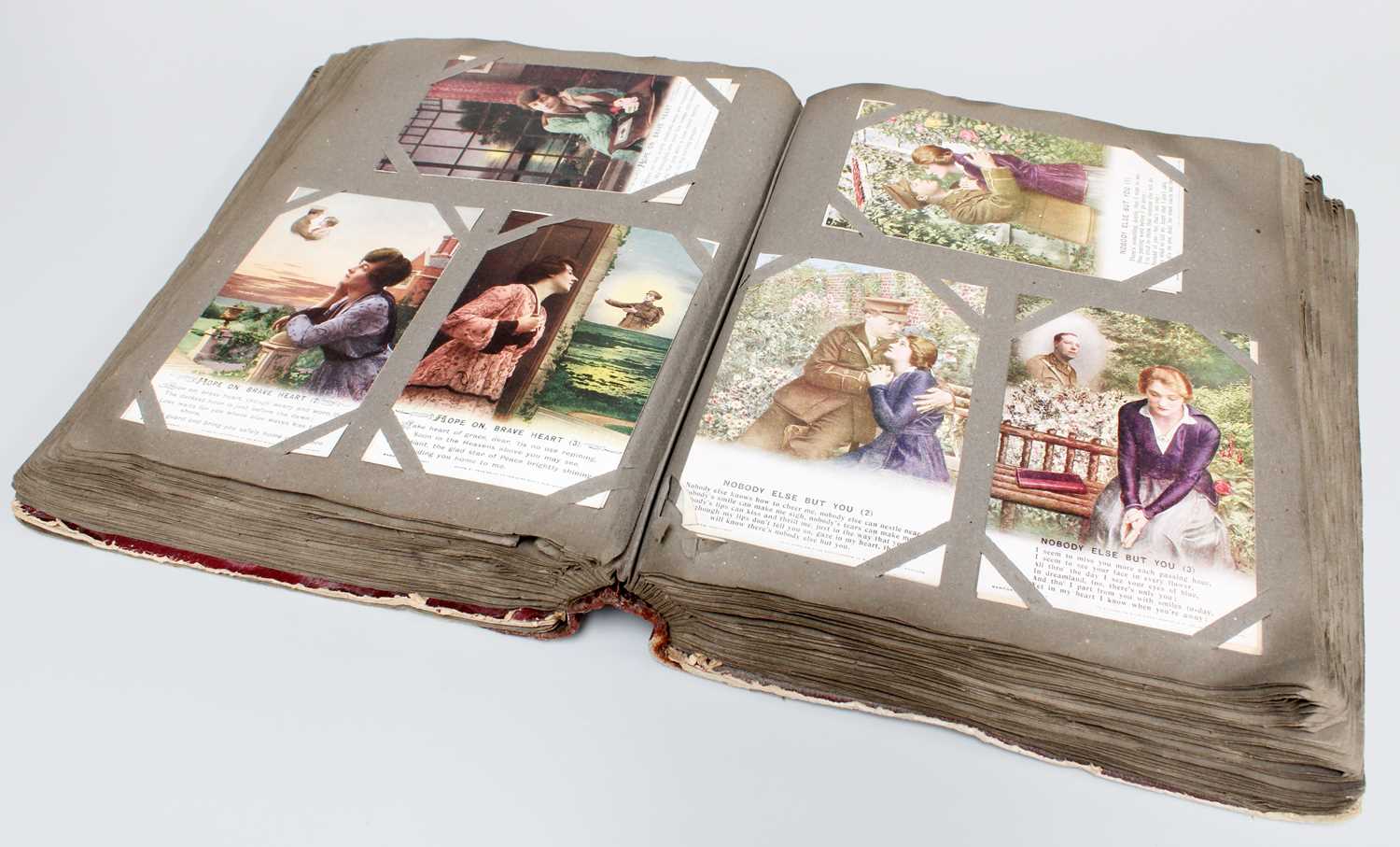 Lot 256 - An Antique Postcard Album, with 120 Sets of...