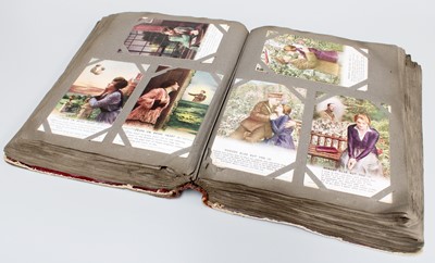 Lot 256 - An Antique Postcard Album, with 120 Sets of...