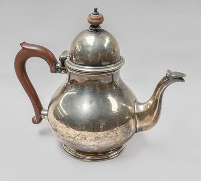 Lot 19 - A George V Silver Teapot, by Adie Brothers,...