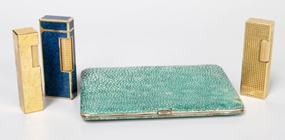 Lot 73 - A Collection of Three Lighters and A Shagreen...