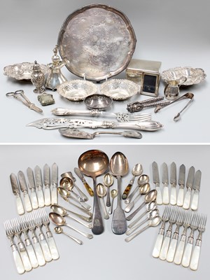 Lot 27 - A Collection of Assorted Silver and Silver...
