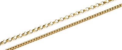 Lot 323 - A Belcher Chain, stamped '375', length 41cm;...