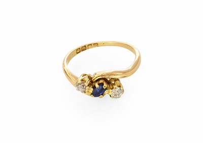 Lot 316 - An 18 Carat Gold Sapphire and Diamond Three...