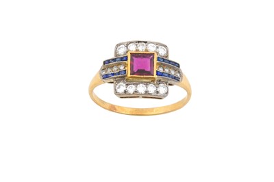 Lot 2146 - A Synthetic Ruby, Synthetic Sapphire and...