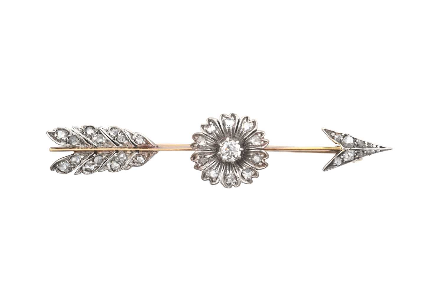 Lot 2129 - A Late Victorian Diamond Arrow Brooch the...