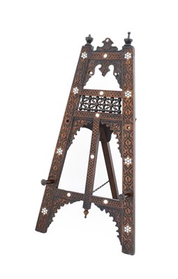 Lot 135 - A Middle Eastern Carved Picture Easel, circa...