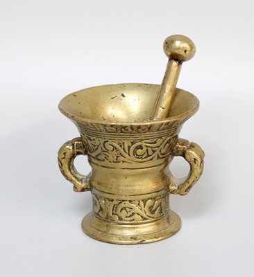 Lot 250 - A Bronze Pestle and Mortar, in 17th century...