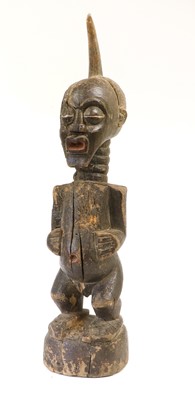Lot 186 - A Songye Power Figure, DRC, carved from dark...