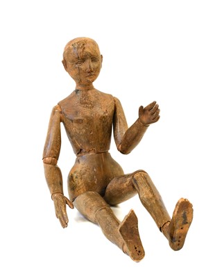 Lot 189 - An Artist's Pine Lay Figure, 19th century,...