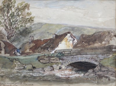 Lot 1012 - Circle of David Cox (1783-1859) Cottages in...