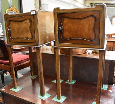 Lot 1258 - A Pair of Bedside Cupboards, 36cm by 36cm by 75cm