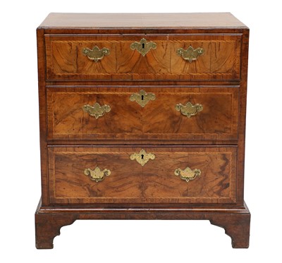 Lot 320 - A George II Figured Walnut, Crossbanded and...