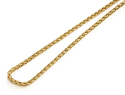 Lot 355 - A 9 Carat Gold Fancy Link Necklace, length 51.5cm