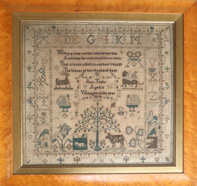 Lot 2163A - A Sampler Worked by Ann Taylor Aged 15 Dated...
